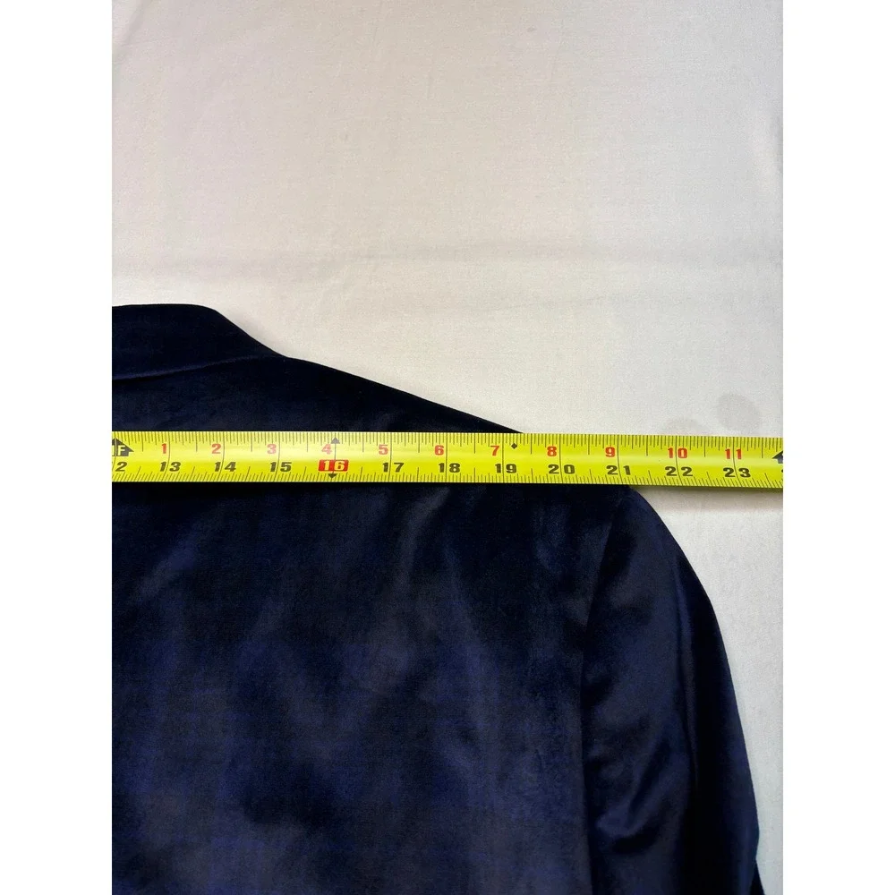 Lauren Ralph Lauren Mens 50R Navy Blue Velvet  Blazer Paisley Lining Coat